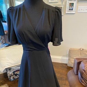 Black wrap dress